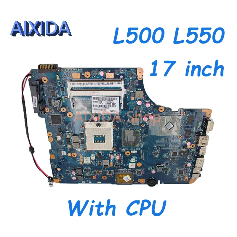 

AIXIDA K000093140 новая стандартная материнская плата для ноутбука Toshiba Satellite L500 L550 HM55 512 Мб GPU DDR3, бесплатный ЦП