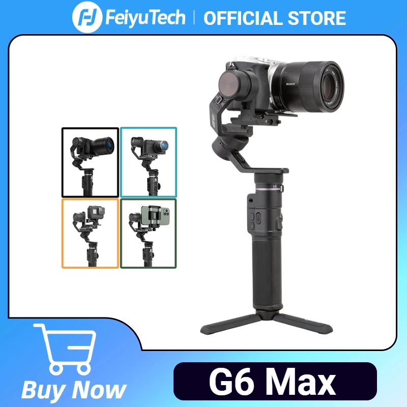 

FeiyuTech G6 MAX All-in-One Карданный стабилизатор 3-осевой портативный универсальный смартфон Sony RX0 ZX-1 Беззеркальная DSLR экшн-камера