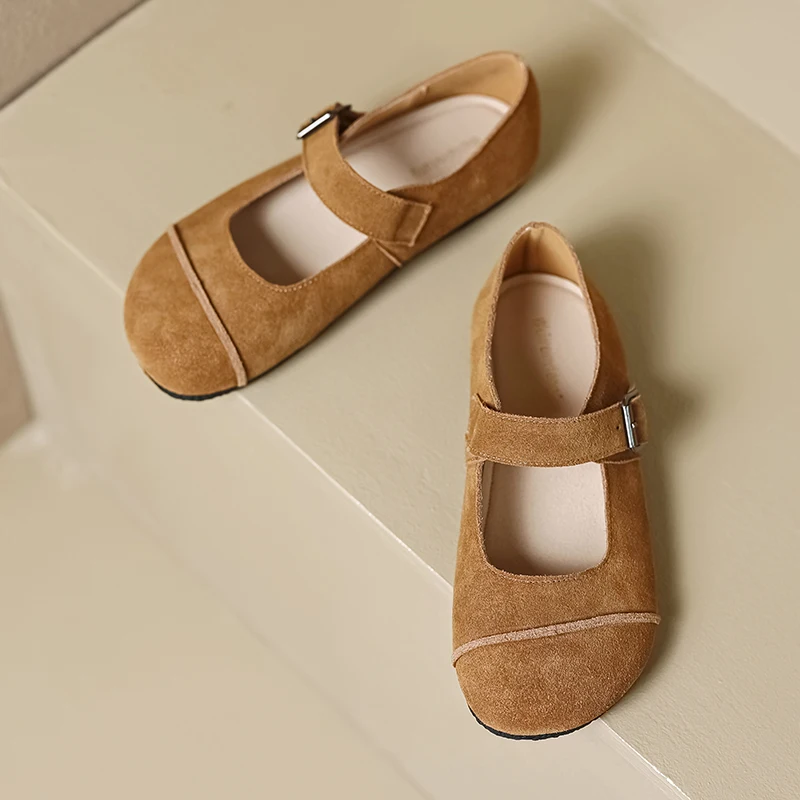 AIYUQI Mary Jane Shoes Women Genuine Leather 2023 Summer Shallow Mouth Women Flat Shoes Large Size 41 42 43 Retro Shoes Women