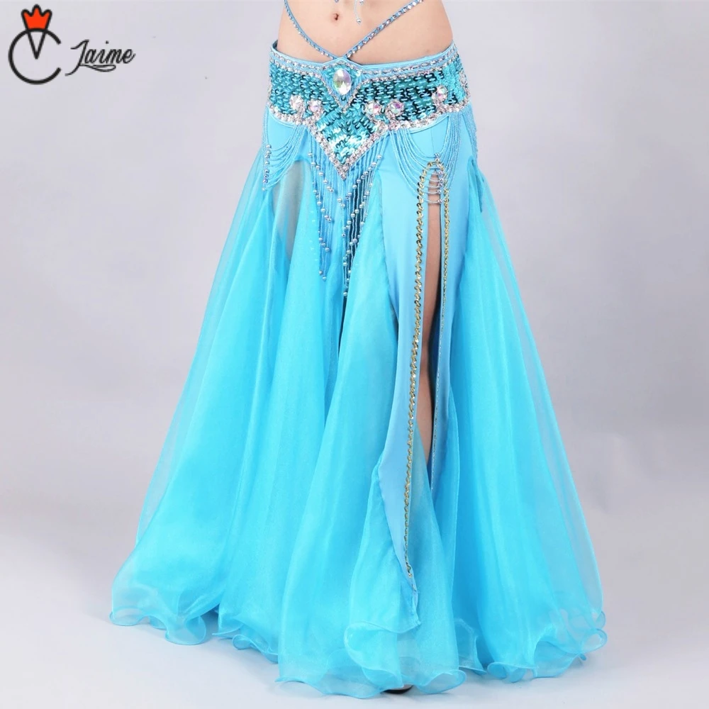 Belly Dancing Clothes Professional Long Fish Tail Skirts Wrapped Skirt Women Sequins belly dance skirt White dresses clothes