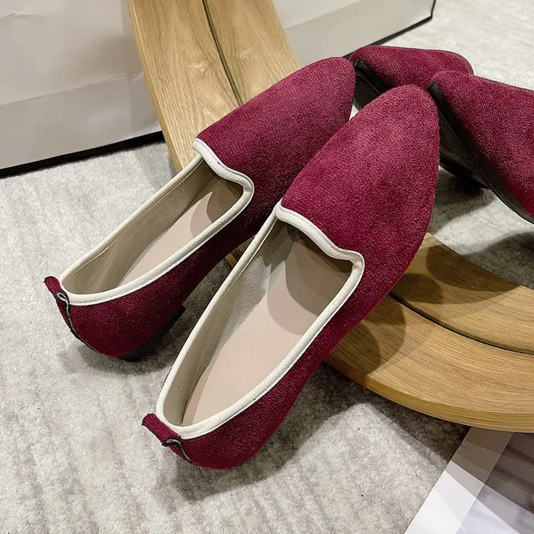 

Туфли женские на плоской подошве, простые мягкие удобные дышащие, с круглым носком, с закрытым носком, повседневные