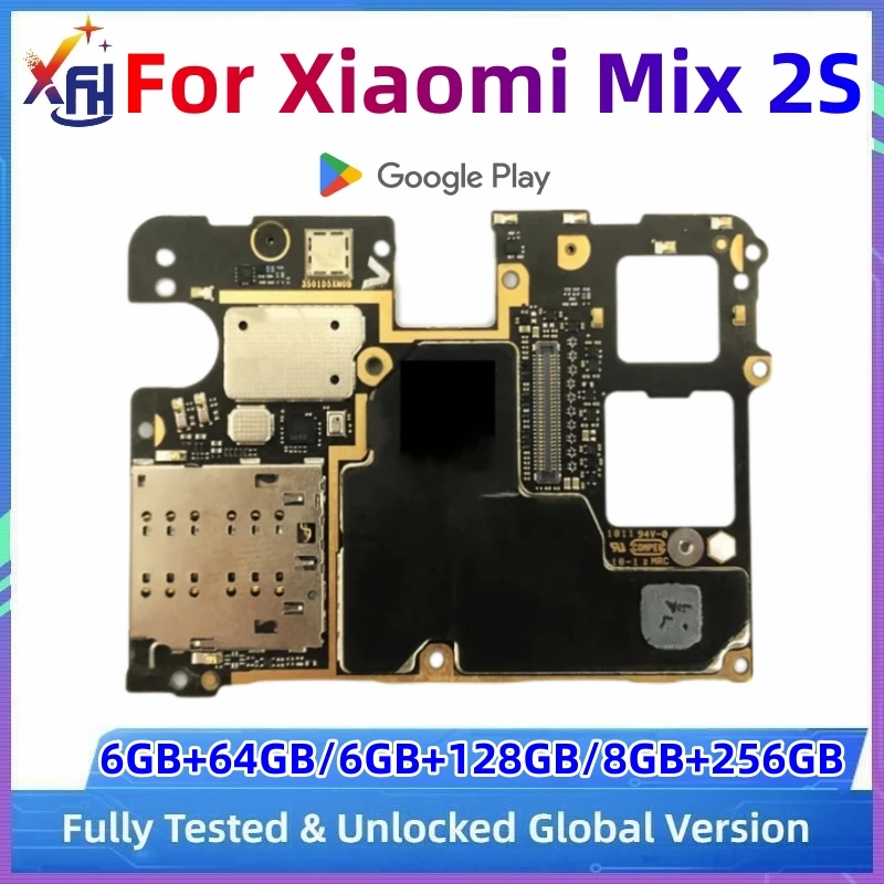 

Global Version Motherboard MB For Xiaomi Mi MIX 2S MIX2S Unlocked Main Board Mainboard With Google Installed 64GB 128GB 256GB