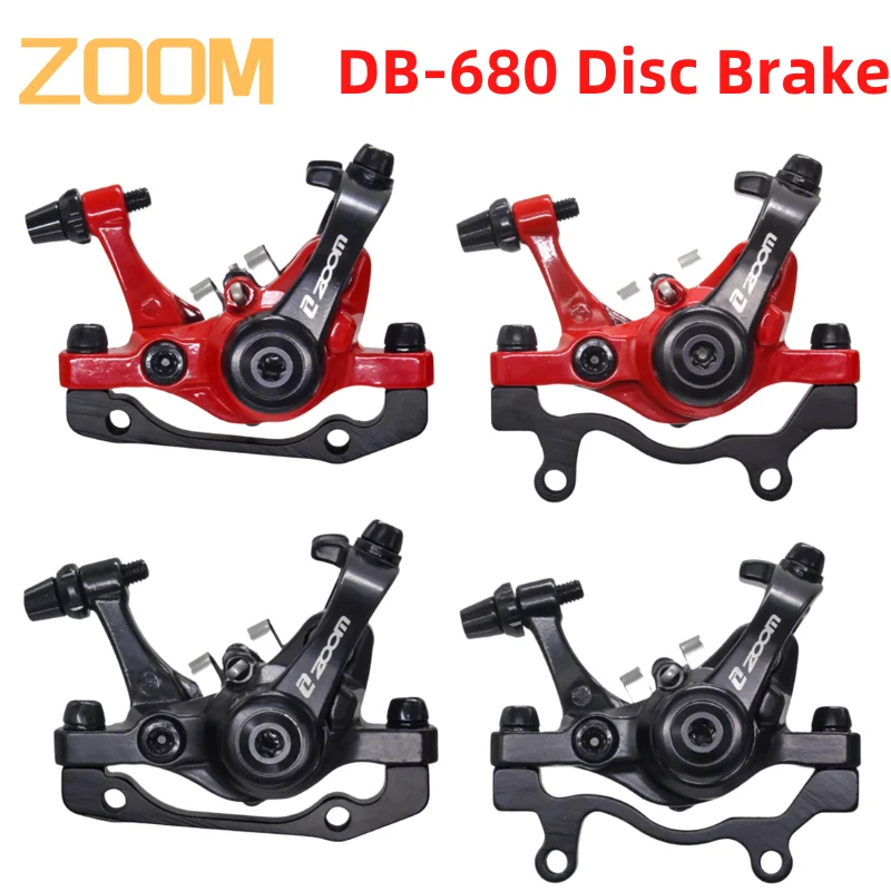 ZOOM DB-680 Disc Brake Aluminum Alloy MTB Mountain Road Bike Ajustable Front and Rear 1 Set Mechanical Caliper Cycling Parts