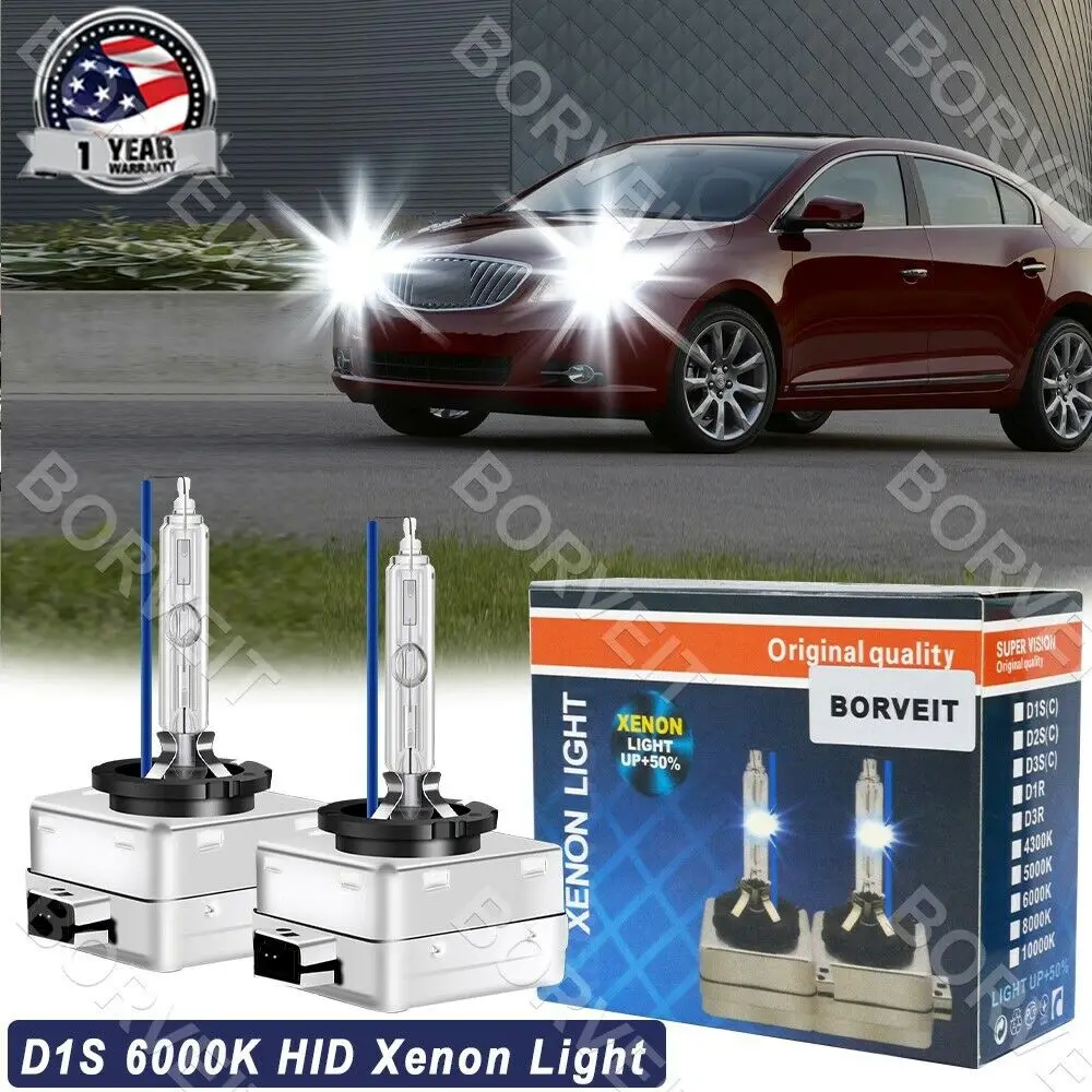 

For Buick LaCrosse 2010-2013 - 2Pcs D1S HID Xenon Headlight High/Low Beam Bulbs