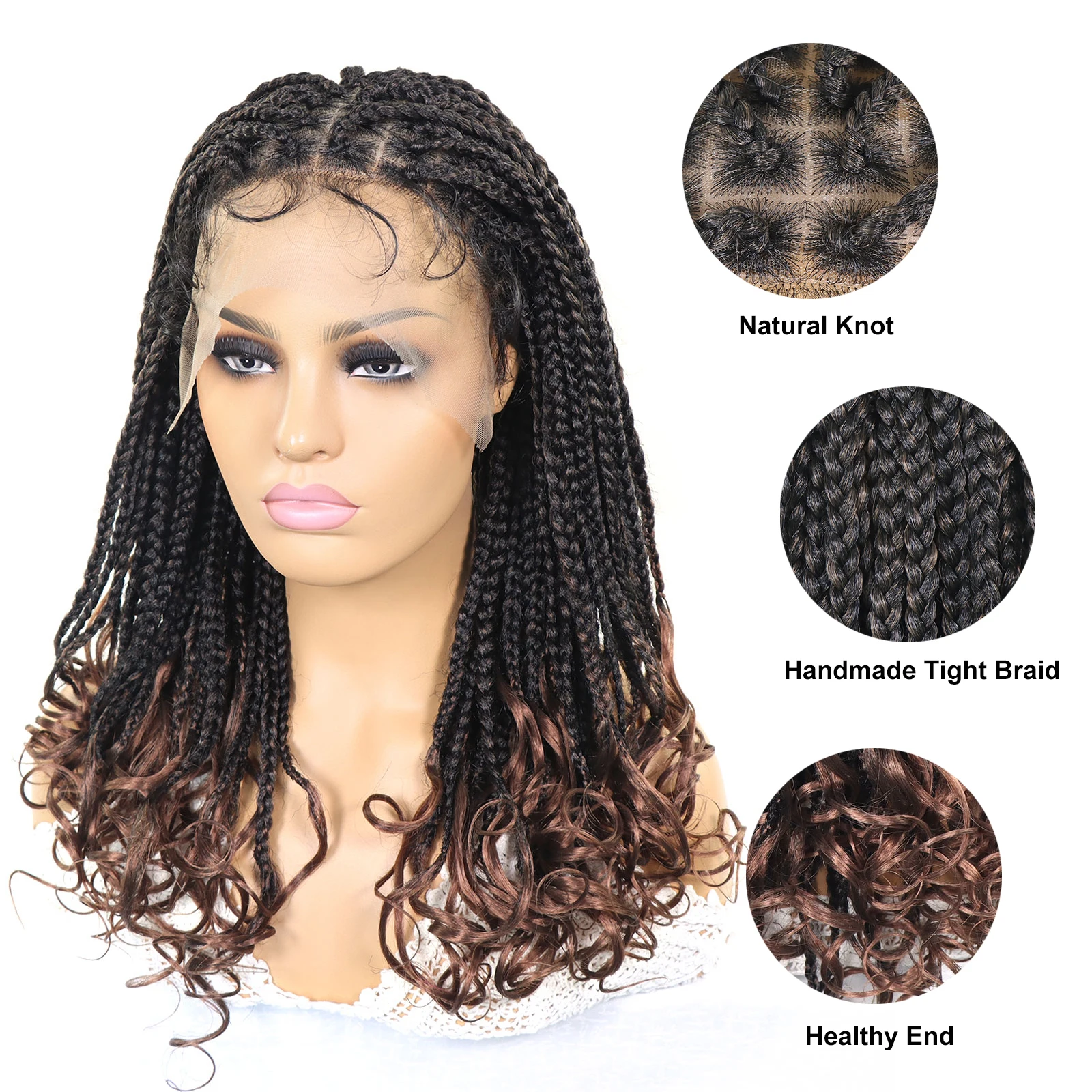 Парики плетеные для чернокожих женщин Длинные Синтетические косички с кудрявыми