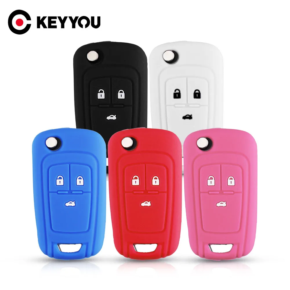 

Силиконовый чехол KEYYOU 10x ключи от автомобиля с дистанционной кнопкой для OPEL VAUXHALL Astra J, Corsa E, Insignia, Zafira C, для Chevrolet, Cruze, Aveo, Lova