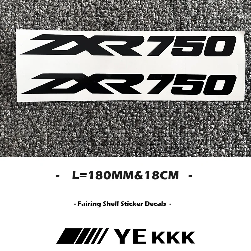 2X 180MM Motorcycle Fairing Shell Hub Head Shell Fuel Tank Sticker Decal White Black For Kawasaki ZXR750 H1 H2 750 ZXR