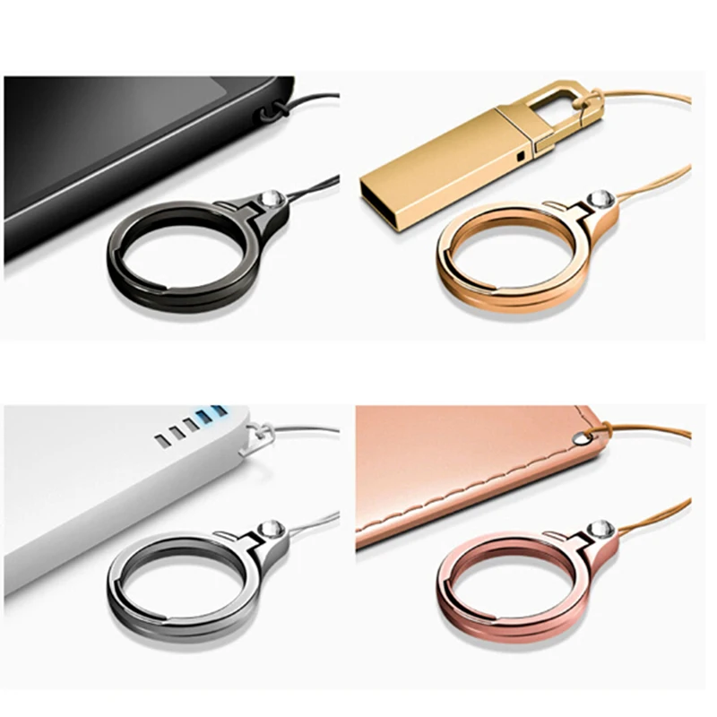 

1PC Metal Lanyard for Keys Phones Strap Universal Keycord Lanyards Finger Mobile Holder Stand Accessories