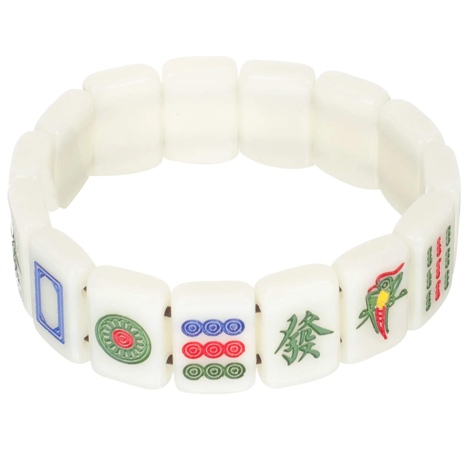 

Accessories Lovers Cuff Bracelet Men Elasticity Wrist Jewelries Acrylic Acid Mahjong