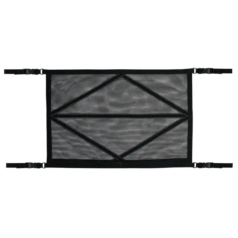 

Car Ceiling Cargo Net Pocket Auto Top Cargo Net Storage Bag Fine Grid Design Auto Roof Organizer For Toys Snacks Pillows And