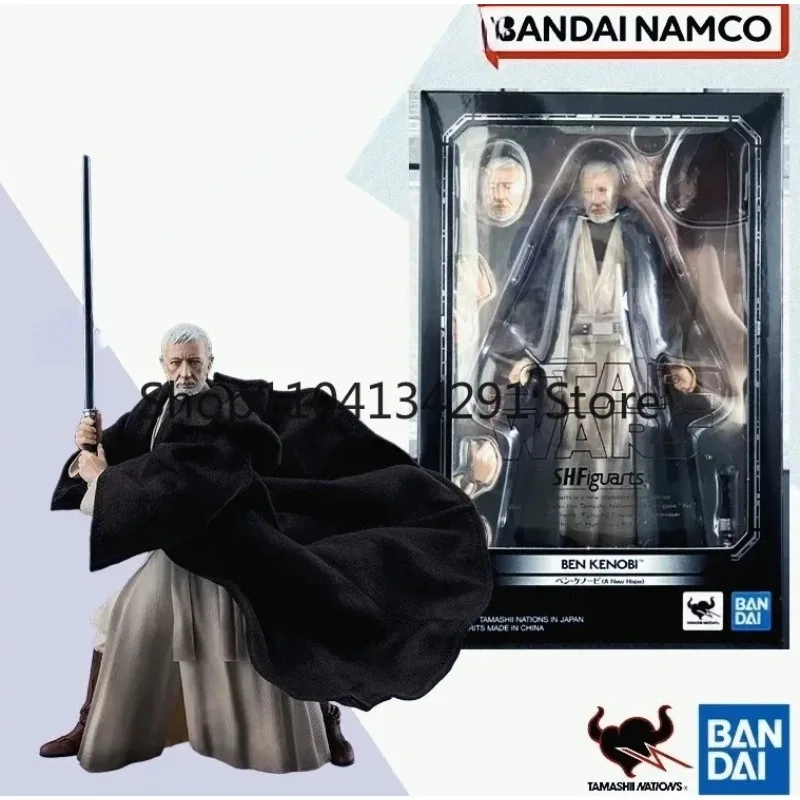 Фото Оригинальная подвижная фигурка Bandai SHF Star Wars Бен Кеноби из фильма «Новая надежда», классическое издание, коллекционная игрушка, подарок на день рождения №4