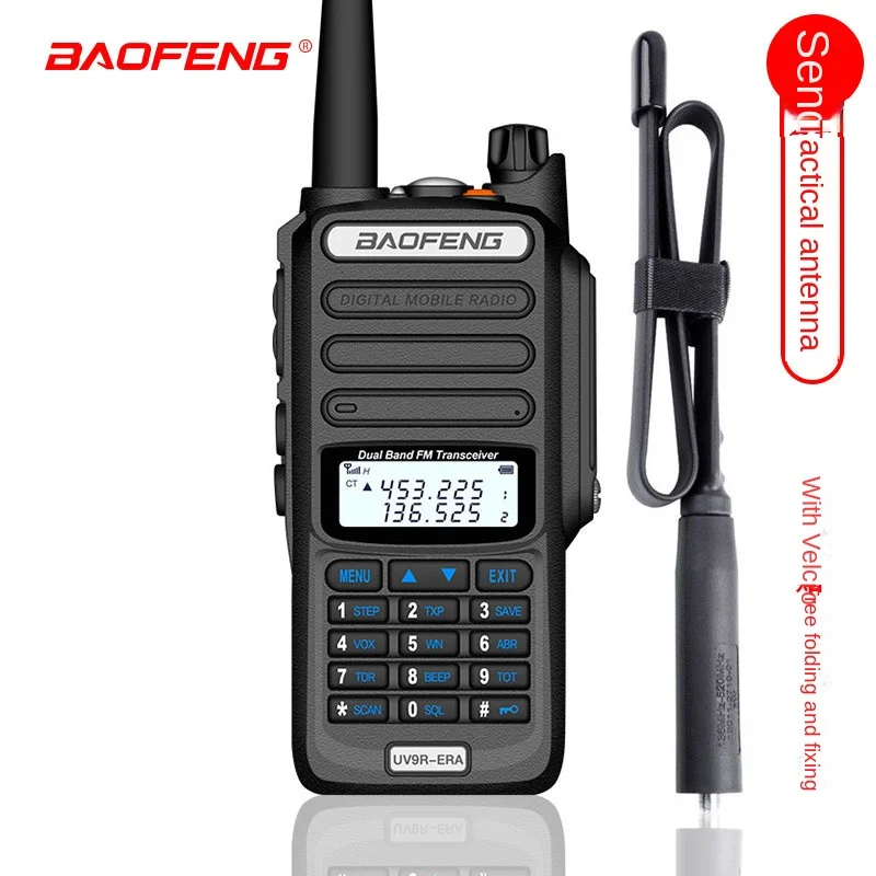 BAOFENG BFUV9-ERA Waterproof Intercom Marine VHF UV5R Handstand +CS Folding Tactical Antenna
