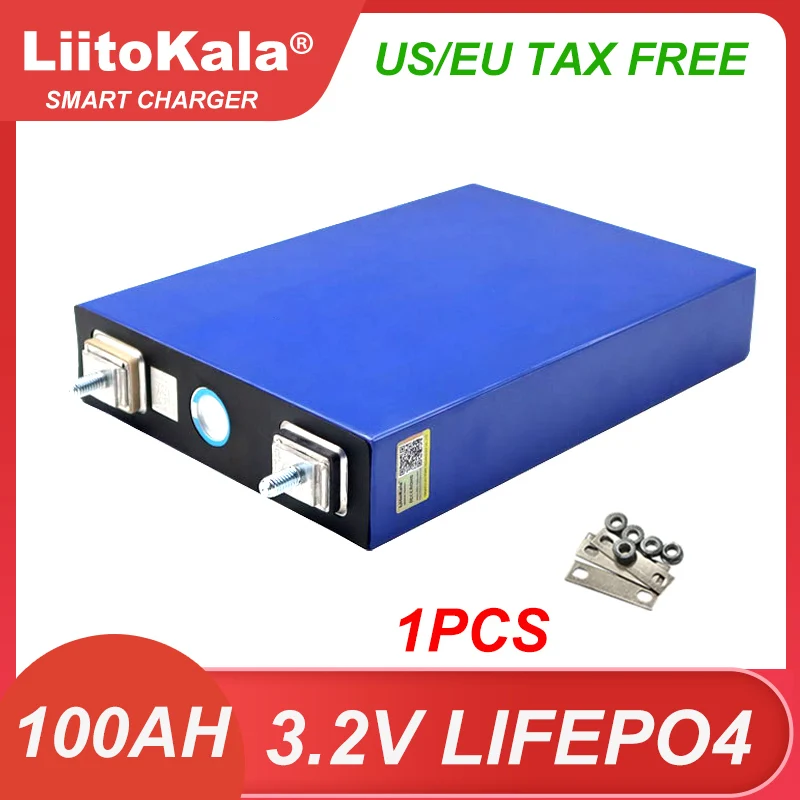 Аккумуляторная батарея Liitokala, 3,2 в, Ач, 90 Ач, 12 В, 24 В, 3C, LiFePO4, литий-железо-фосфатная, для мотоцикла, электромобиля, 1 шт.