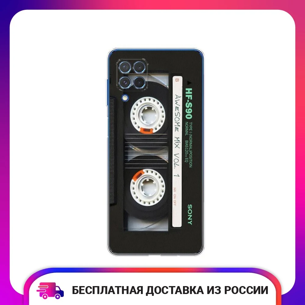 Чехол для Samsung Galaxy M62 Кассета силиконовый тонкий мягкий защитный чехол-накладка с