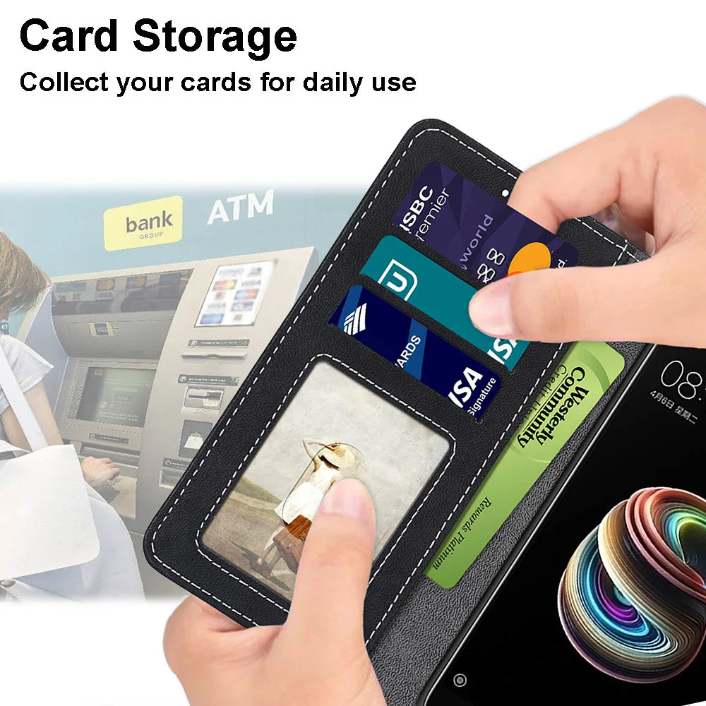 Кожаный чехол-книжка для Xiaomi Mi 10 Lite Pro деловой Чехол-Бумажник телефона Redmi K30 Zoom Note 9