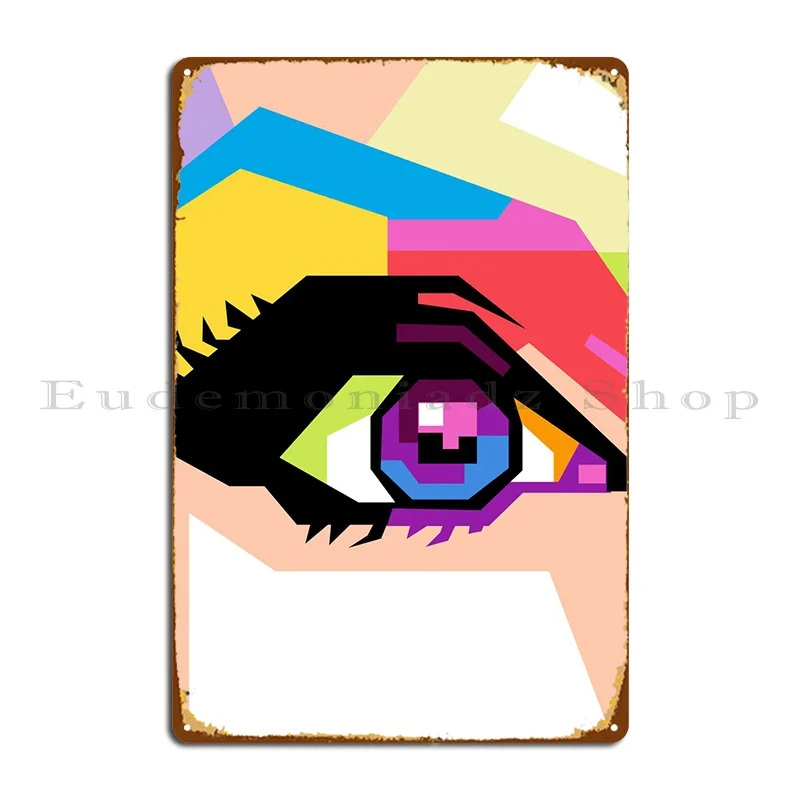 

Eye023 Pop Art Metal Sign Rusty Retro Wall Mural Printed Cinema Tin Sign Poster