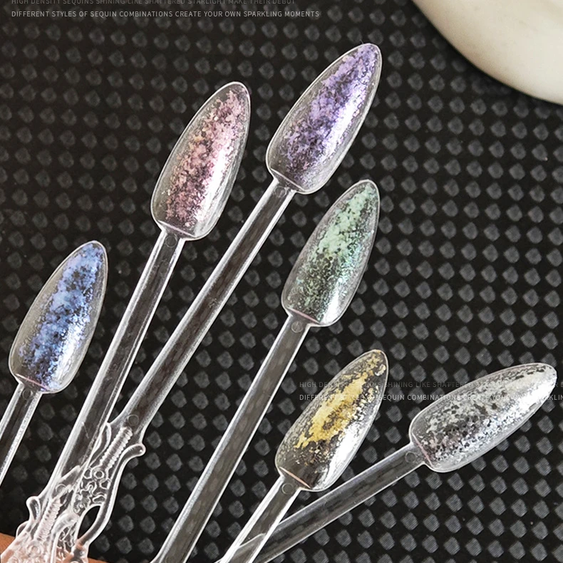 1 шт. цветная паста для маникюра с блестками