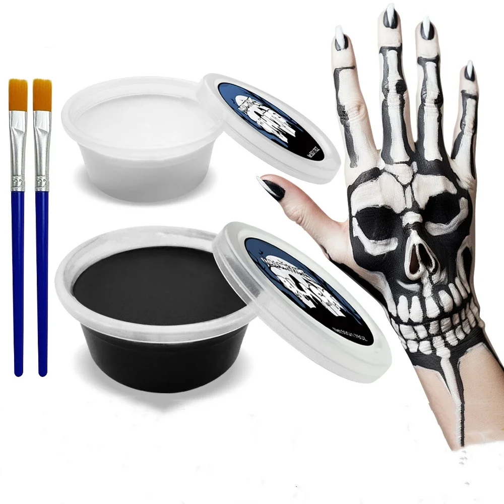 Пигменты для рисования тела на Хэллоуин черно-белые пигменты макияжа Pinta Caritas