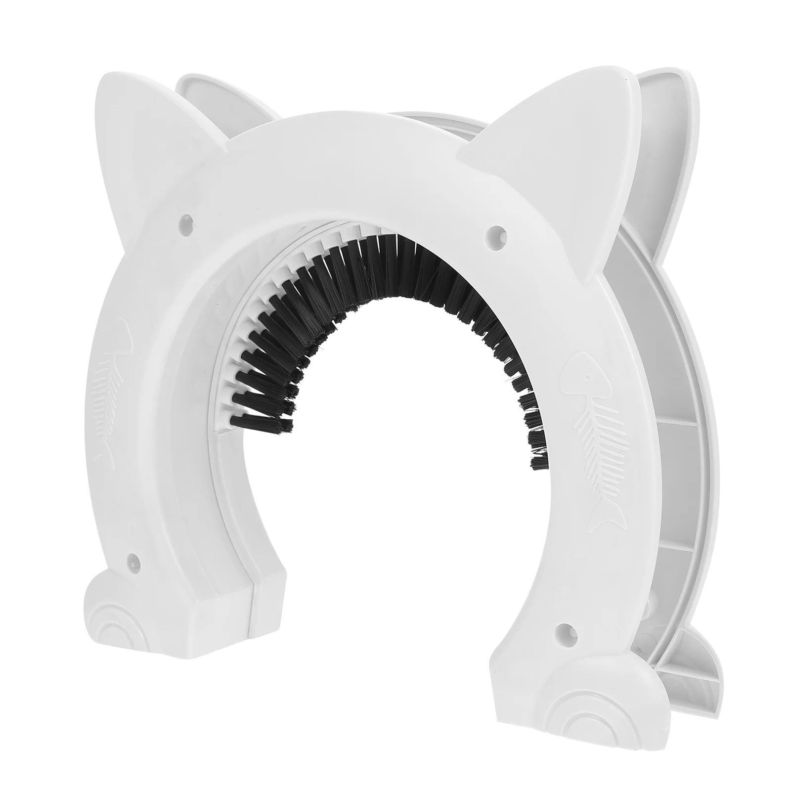 

1 Set Plastic Pet Door Cat Entrance Door Interior Cat Door Brush Groom Dog Door