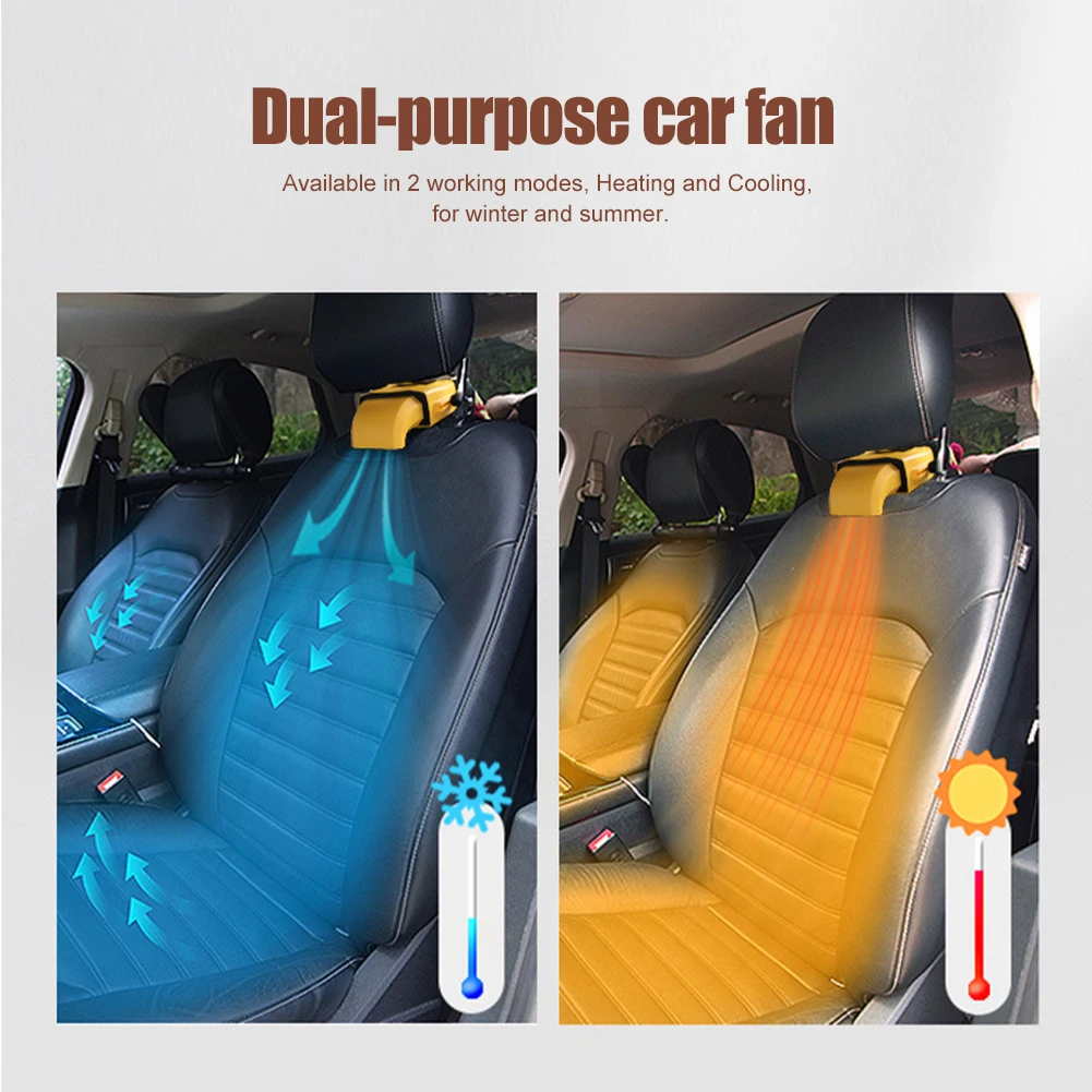 

150W Electric Car Heater 12V Cooling And Heating Fan Dashboard Seat Heater 360-Degree Adjustable Defrosting Defogging Machine