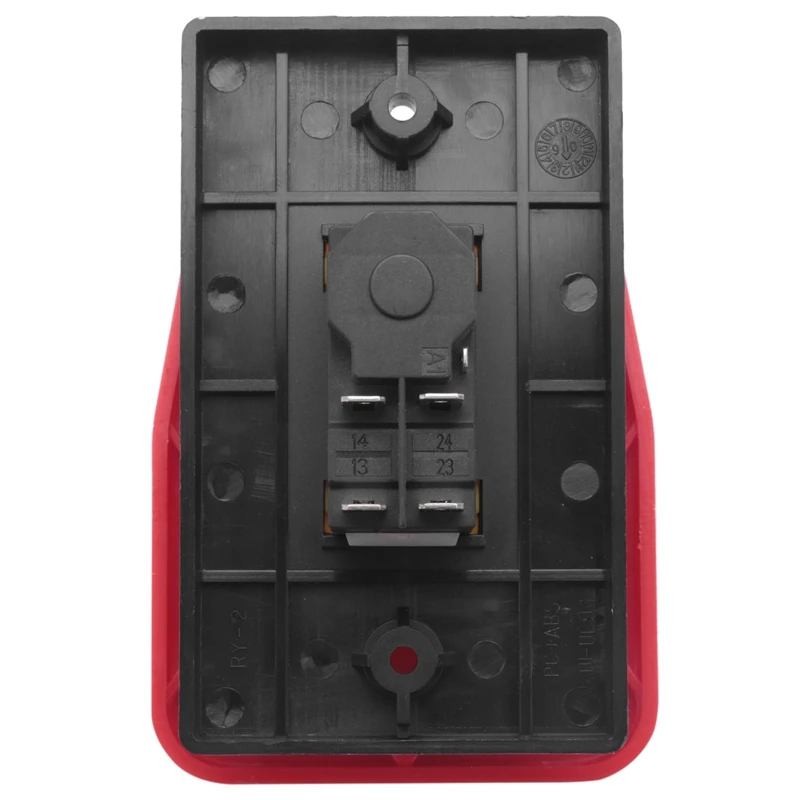 

3X Off-On Red Cover Emergency Stop Push Button Switch 16A Power-Off/Undervoltage Protection Electromagnetic Start Switch