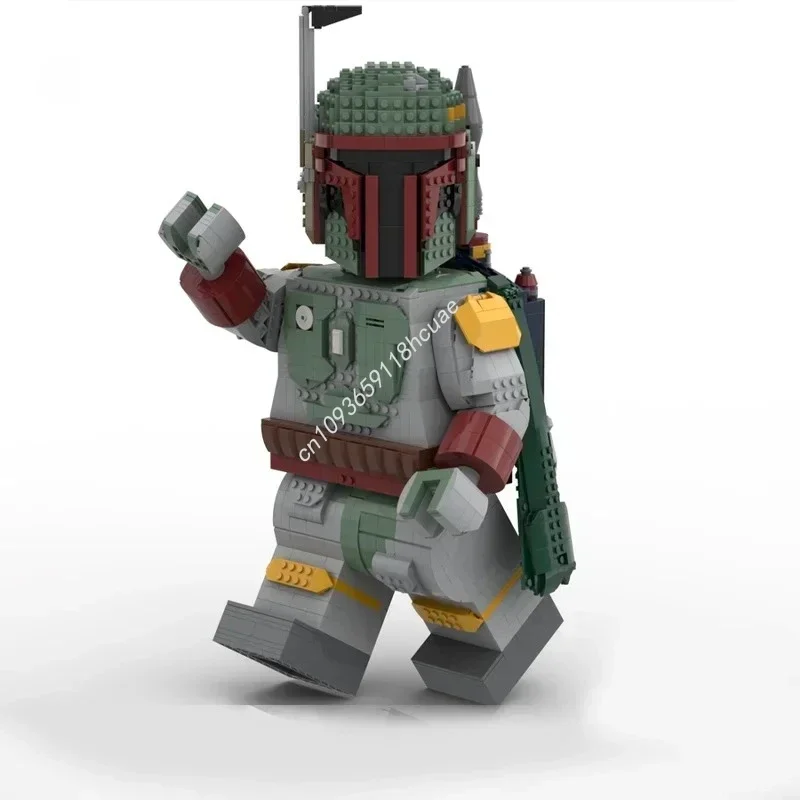 Фото Набор для сборки MOC «Космический воин-охотник» (2526 деталей), совместимый с официальной моделью шлема, креативный конструктор для демонстрации, подарок на день рождения №1