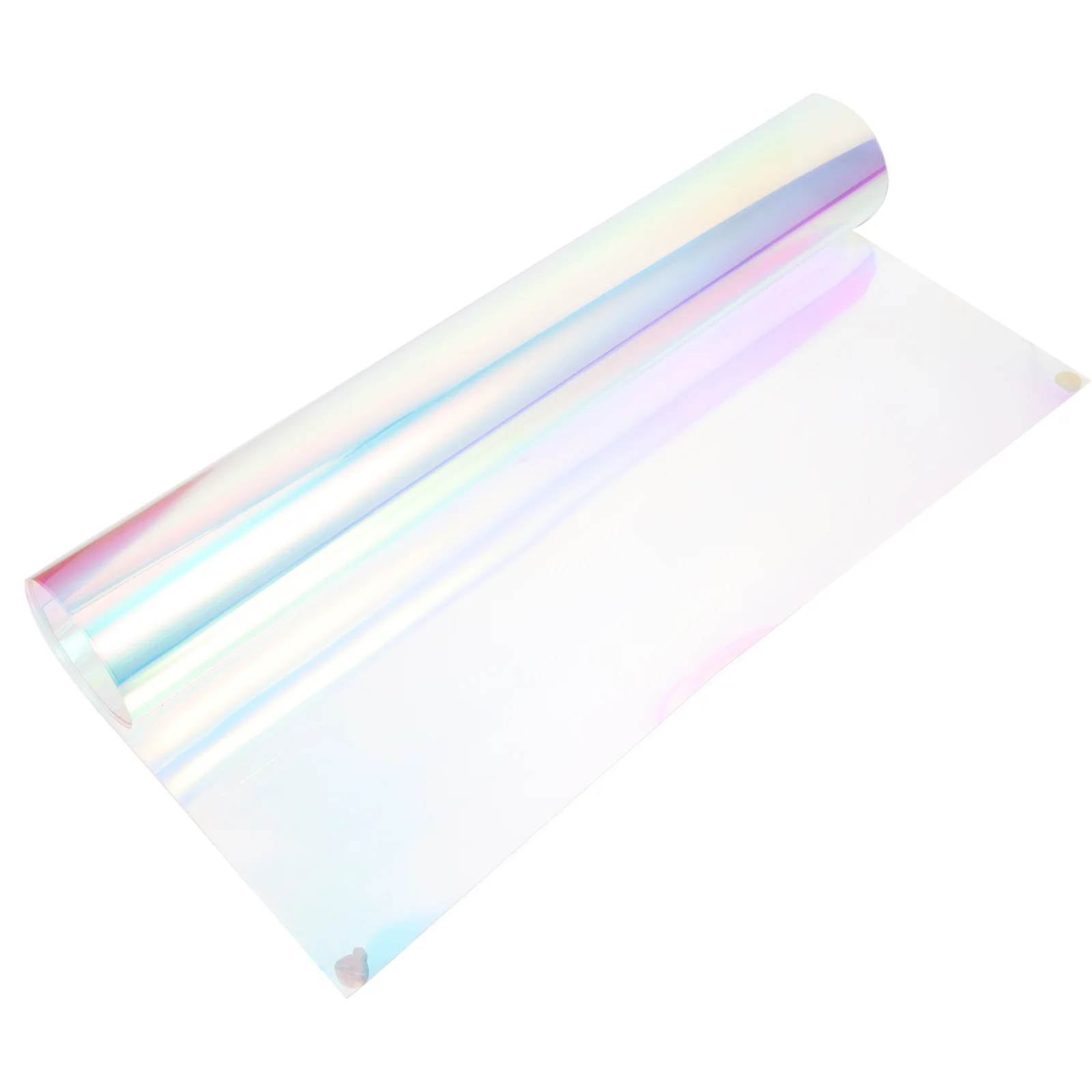 

Film Iridescent Vinyl Holographic Transparent Mirrored Fabricwindow Rollsheet Sheets Faux Dichroic Rainbow Clear Cellophane