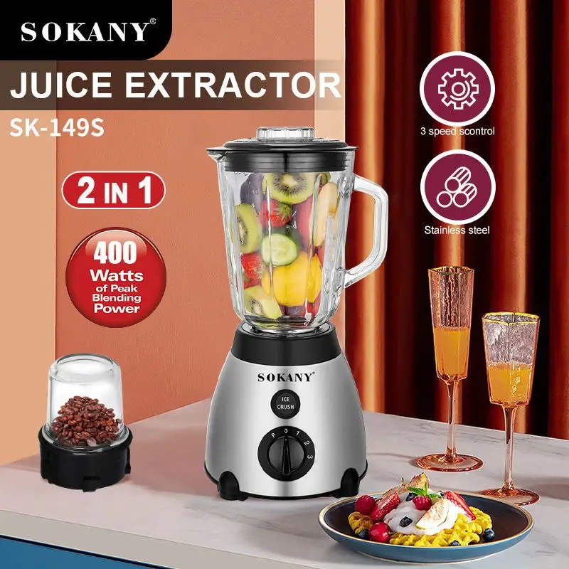 Personal 400W Food Processor Grinder Blender Mixer Juicer fo