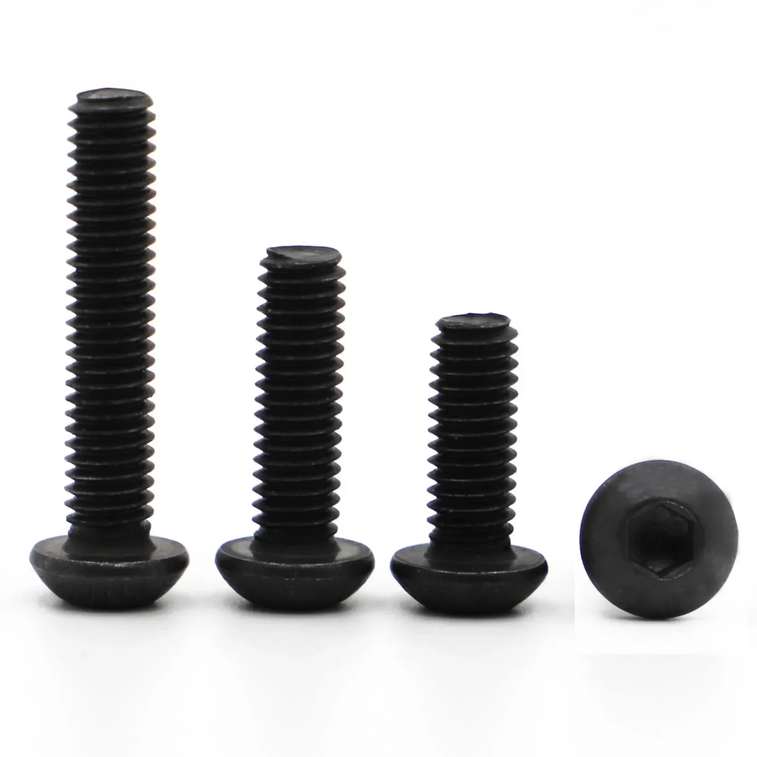 5-50 шт. M2 M2.5 M3 M4 M5 M6 M8 Нержавеющая сталь 304/черный класс 10,9 ISO7380 Винты с шестигранной головкой и полукруглой головкой Винт с шестигранной головкой