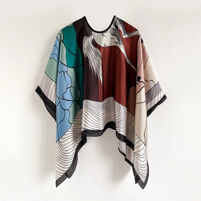 Роскошный квадратный Echarpe 110 см с цветочным дизайном модный женский шарф из