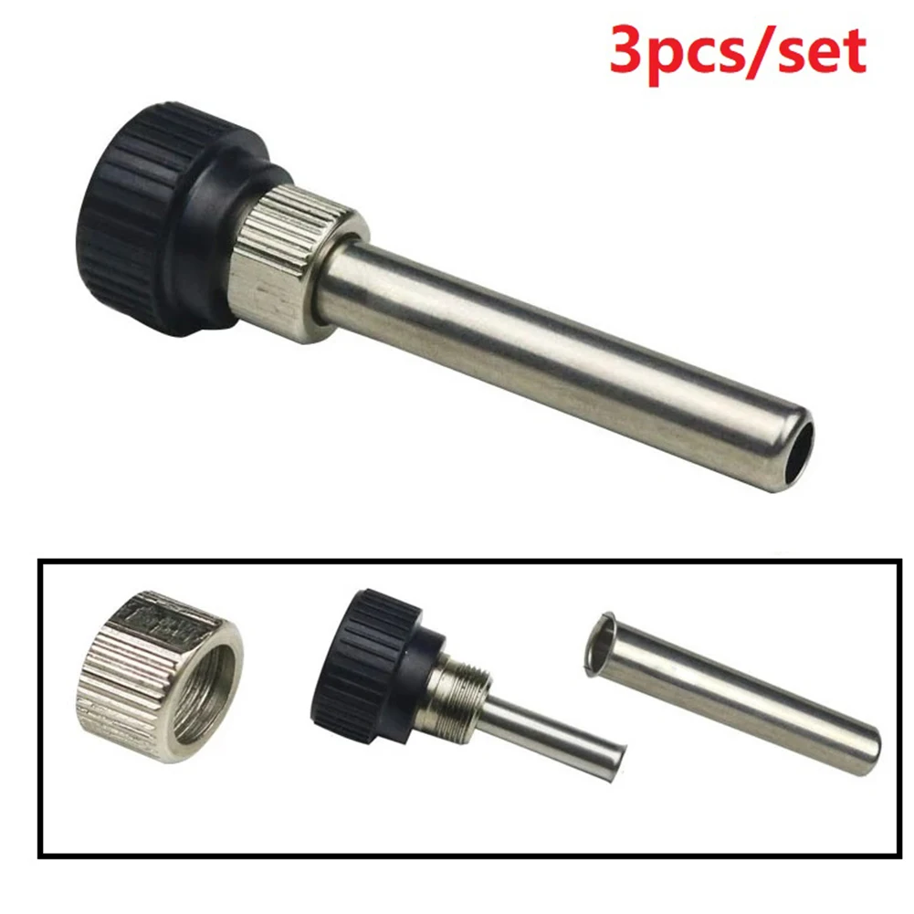 

3pcs Soldering Station Iron Handle Accessories For 936 Iron Head Cannula Iron Tip Socket+nut+electric Wood