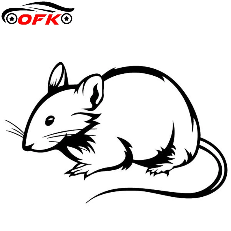 

Hot Sell Rat Car Stickers Pattern Decor Trunk Vinyl Decal Accessories Black/Silver 15.6CM*10CM