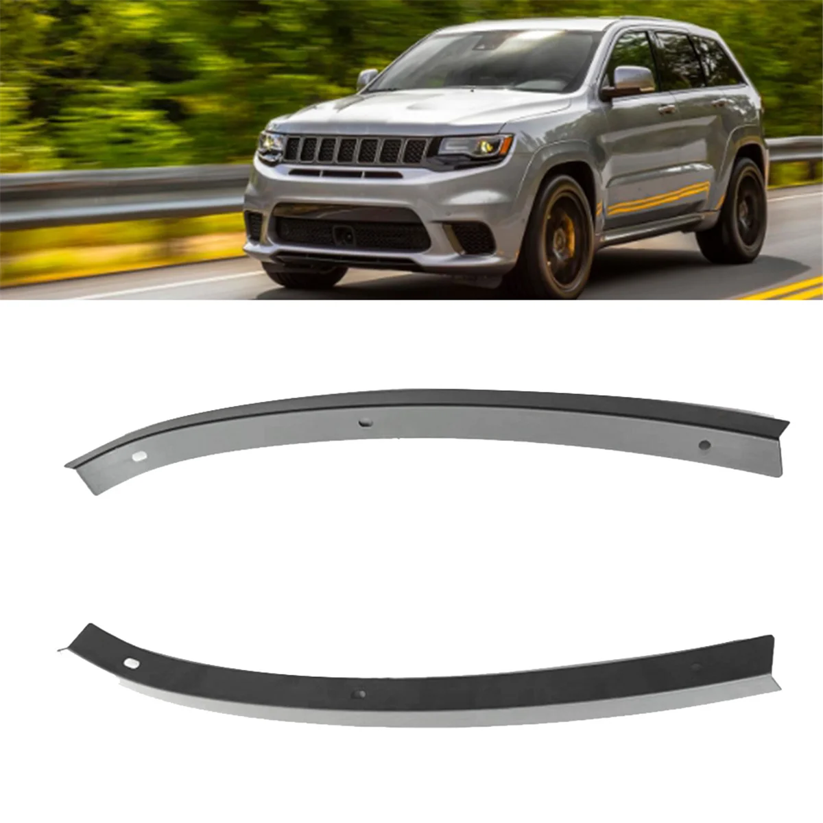 Защита для бровей автомобиля на крыло 1MZ76RXFAC 1MZ77RXFAC Jeep Grand Cherokee 2011-2022 брови заднее