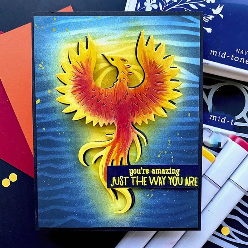 

Металлические штампы Panalisacraft Phoenix, трафареты для скрапбукинга «сделай сам», декоративные тисненые бумажные открытки для творчества