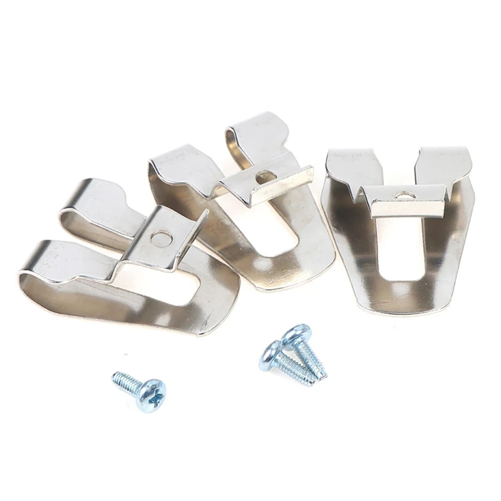 

6pcs Drill Belt Clip Hook With 8mm Cap Studs Screws Stainless Steel Belt Clip Hook For 18V Max Electric Drill Power Tools