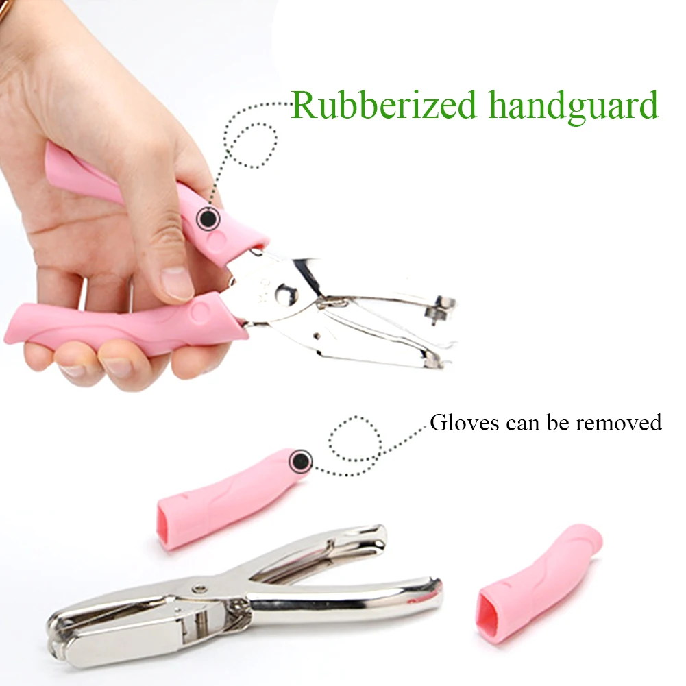 

Cardmaking Stationery Handheld Circle Hole Craft DIY School Multifunctional With Soft Grip Paper Puncher Portable Office Home