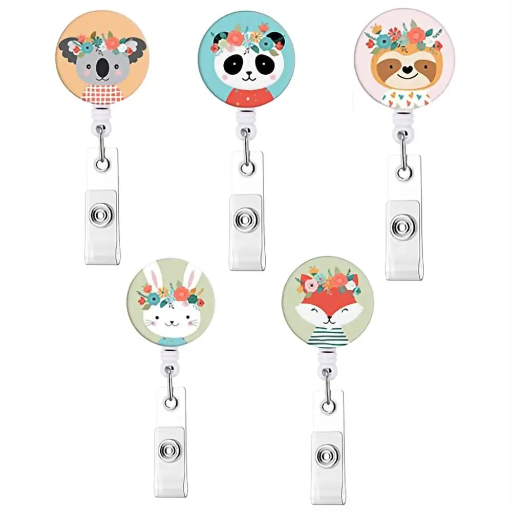 

Work Card ID Card Holder Key Chain Name Tag Holder Retractable Badge Badge Holder Clip ID Badge Holder Easy Pull Buckle