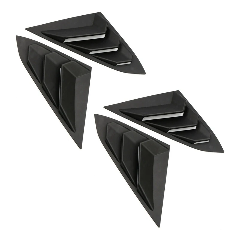 

4X для Honda Civic 2016-2019, матовые черные Заглушки для задних окон, жалюзи, обшивка для жалюзи