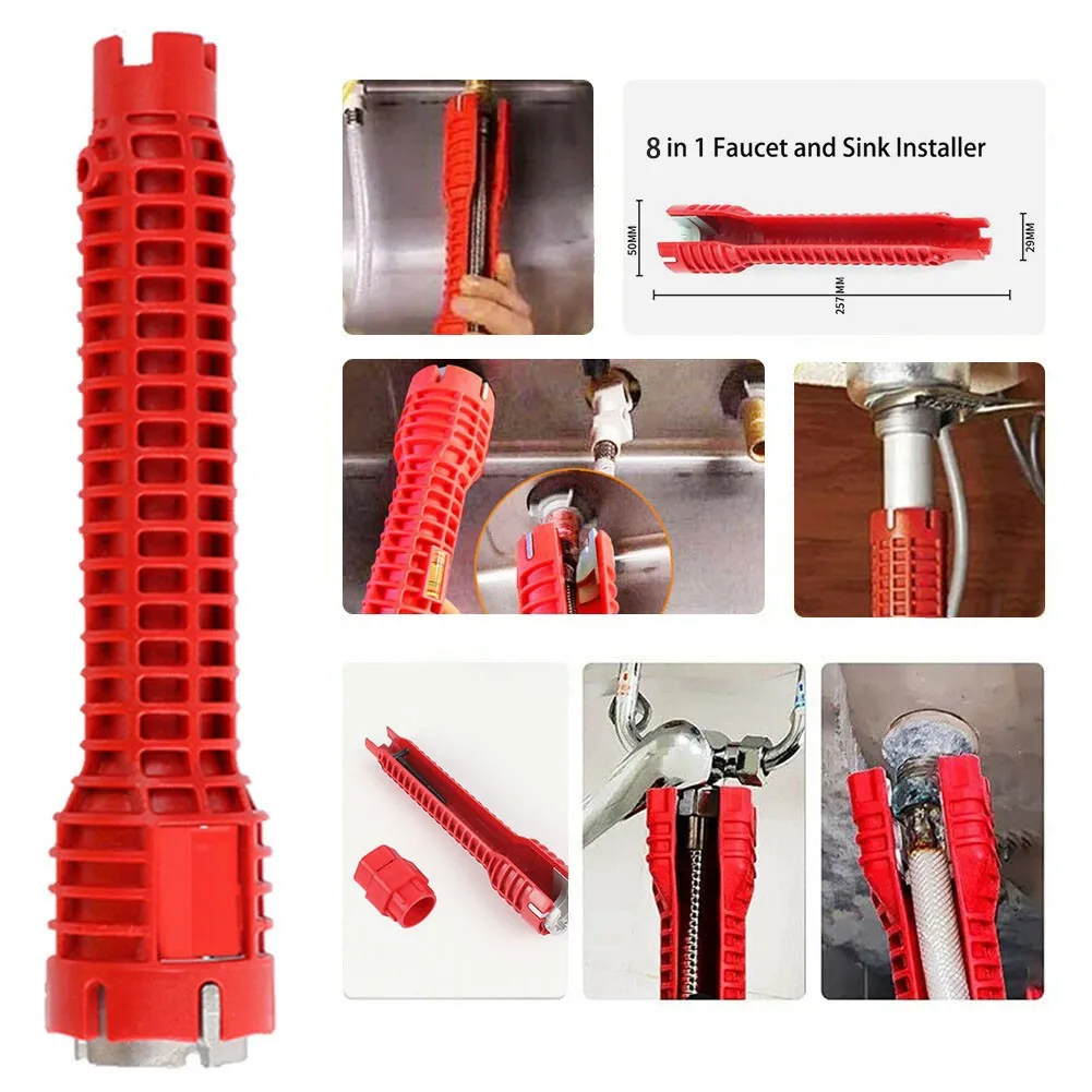 

Faucet and Sink Installer Wrench Anti-Slip Handle Double Head Wrench Tool Extra-long design Wrench Tools