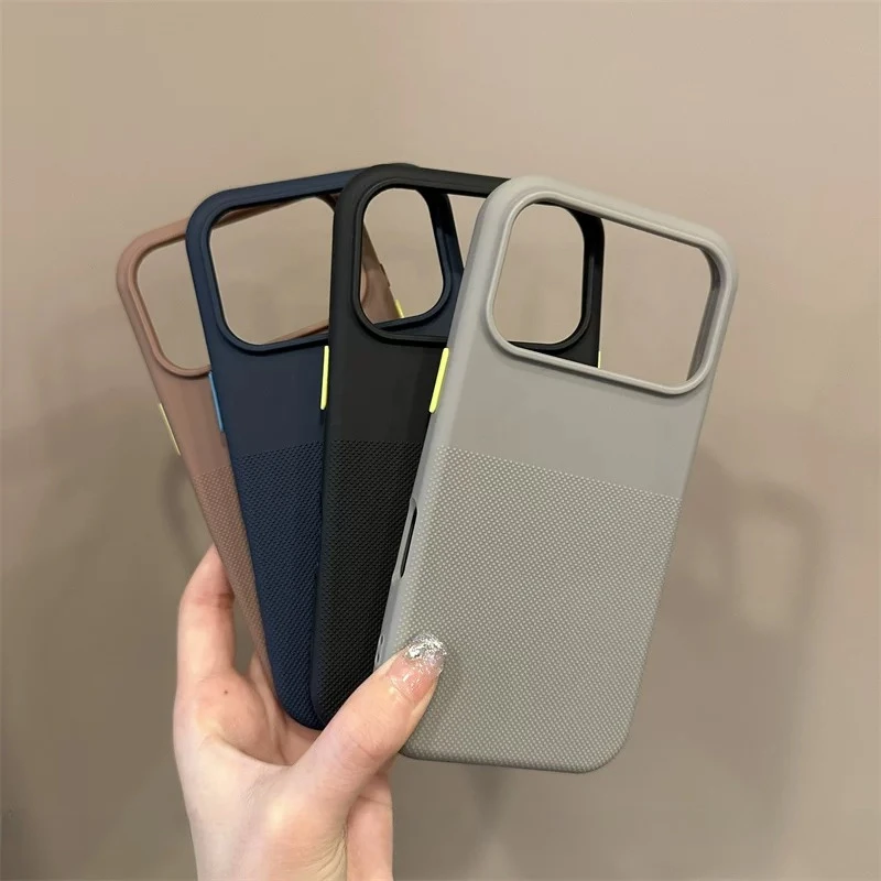 Фото Матовый чехол для iPhone 15 16 17 Pro Max Air с магнитным креплением, приятный на ощупь, оригинальный цвет, защитный фланелевый дизайн на задней крышке (Coque) №2