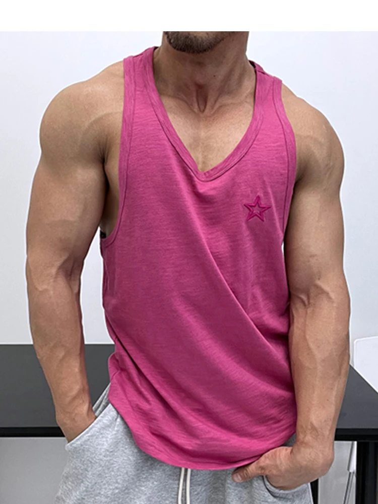 Текстура хорошая ткань! Дышащий хлопковый свободный жилет с вышивкой футболка