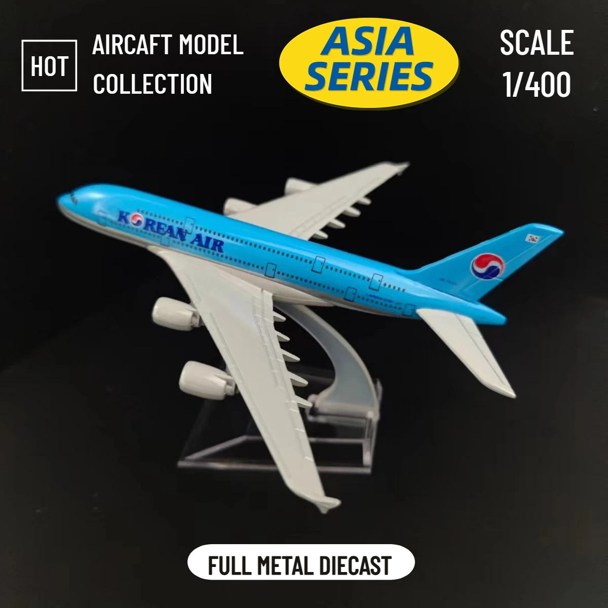 

Scale 1:400 Metal Replica 15cm Korea Air Japan Asia Airlines Airplane Diecast Model Aviation Collectible Miniature for Boys Kids