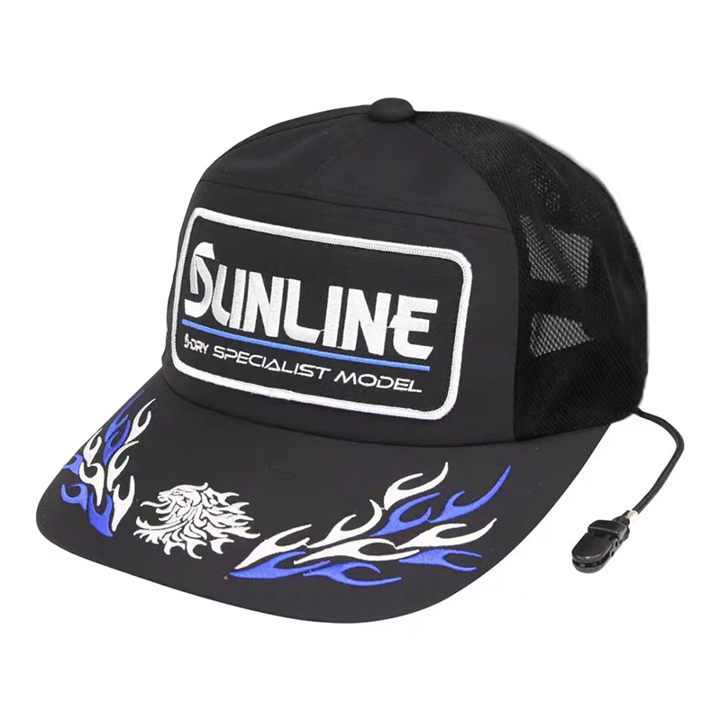 Фото Рыболовная Кепка Sunline, летняя Солнцезащитная вышитая рыболовная шляпа с зажимом, быстросохнущая №2