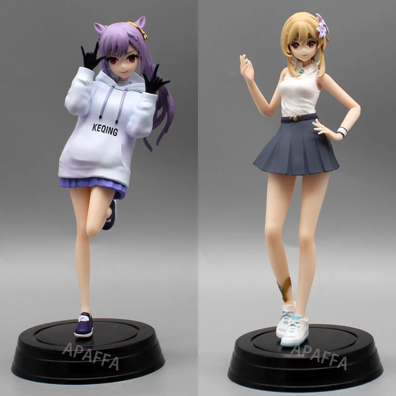 

Аниме-фигурка Genshin Impact Lumine, экшн-фигурка Genshin Impact Keqing, паймон/Кли, Коллекционная модель, кукла, игрушки в подарок, 19 см