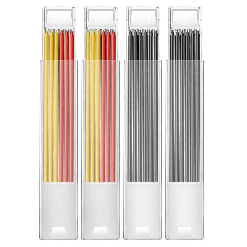 

24 Pieces 2.8 Mm Pencil Refills For Carpenter Mark Pencils, Solid Deep Hole Mechanical Construction Pencil Replacements
