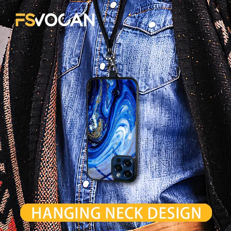 Мраморный чехол с ремешком для телефона iPhone 14 Plus Pro Max 13 12 11 ремешок веревкой X XR XS