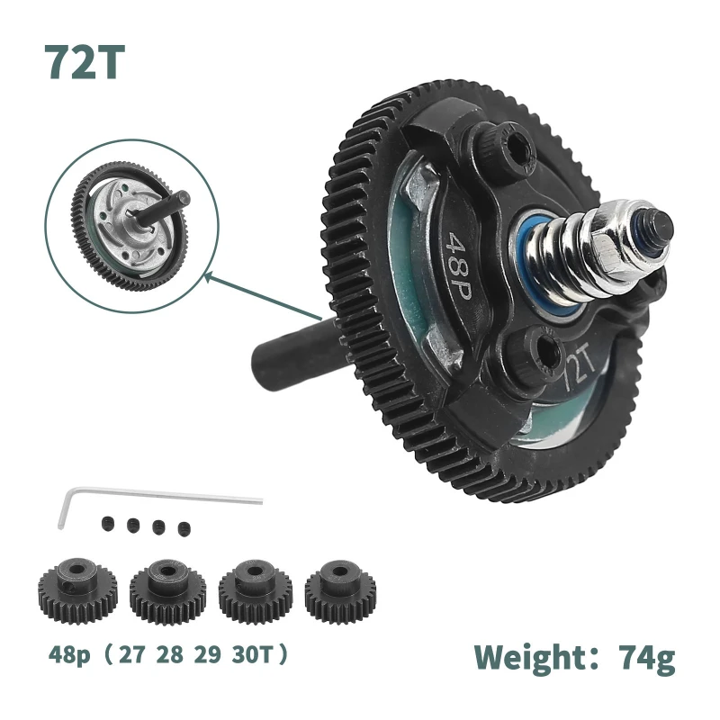 

Для 1/10 TRXS SLASH 2WD Wave box gear 48P suit 72T 76T 83T 86T 90T