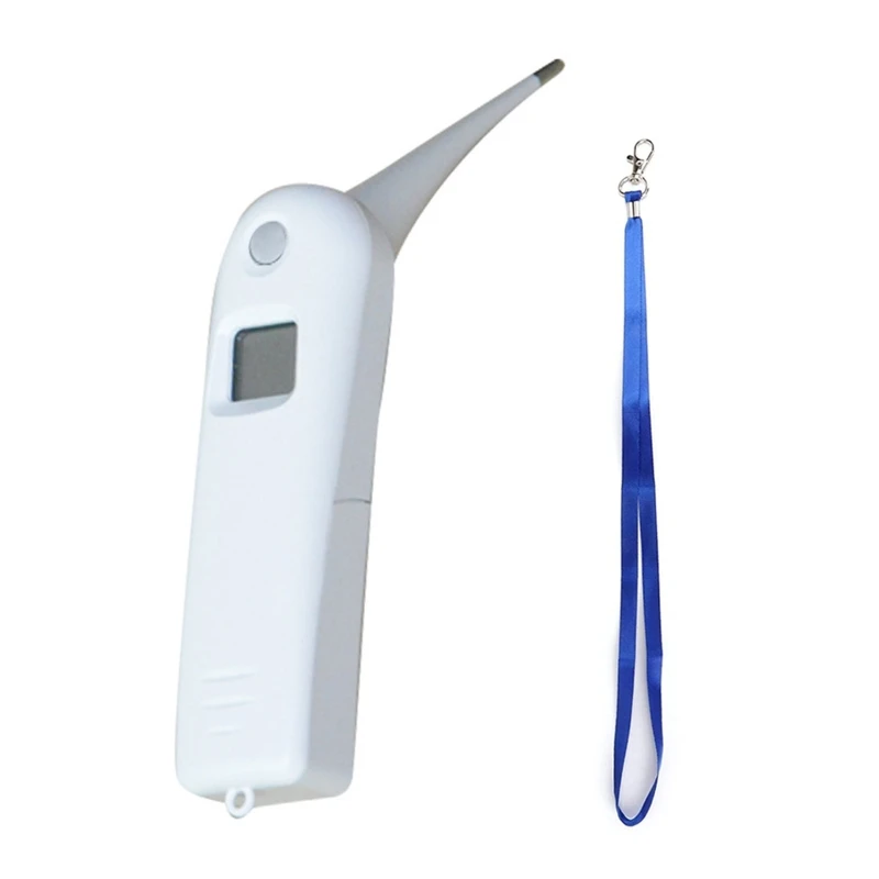 

D0AD Pet Thermometer for Dogs Cats Birds LCD Display Battery Hanging Rope Included