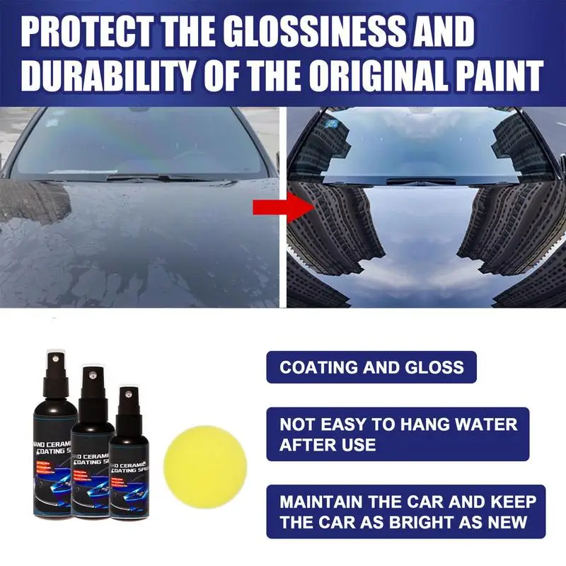

Car Nano Ceramic Coating Car Wash Wax Auto Spray Paint Care Scratch Removal Spray Waterless Quick Coat Hydrophobic Polish