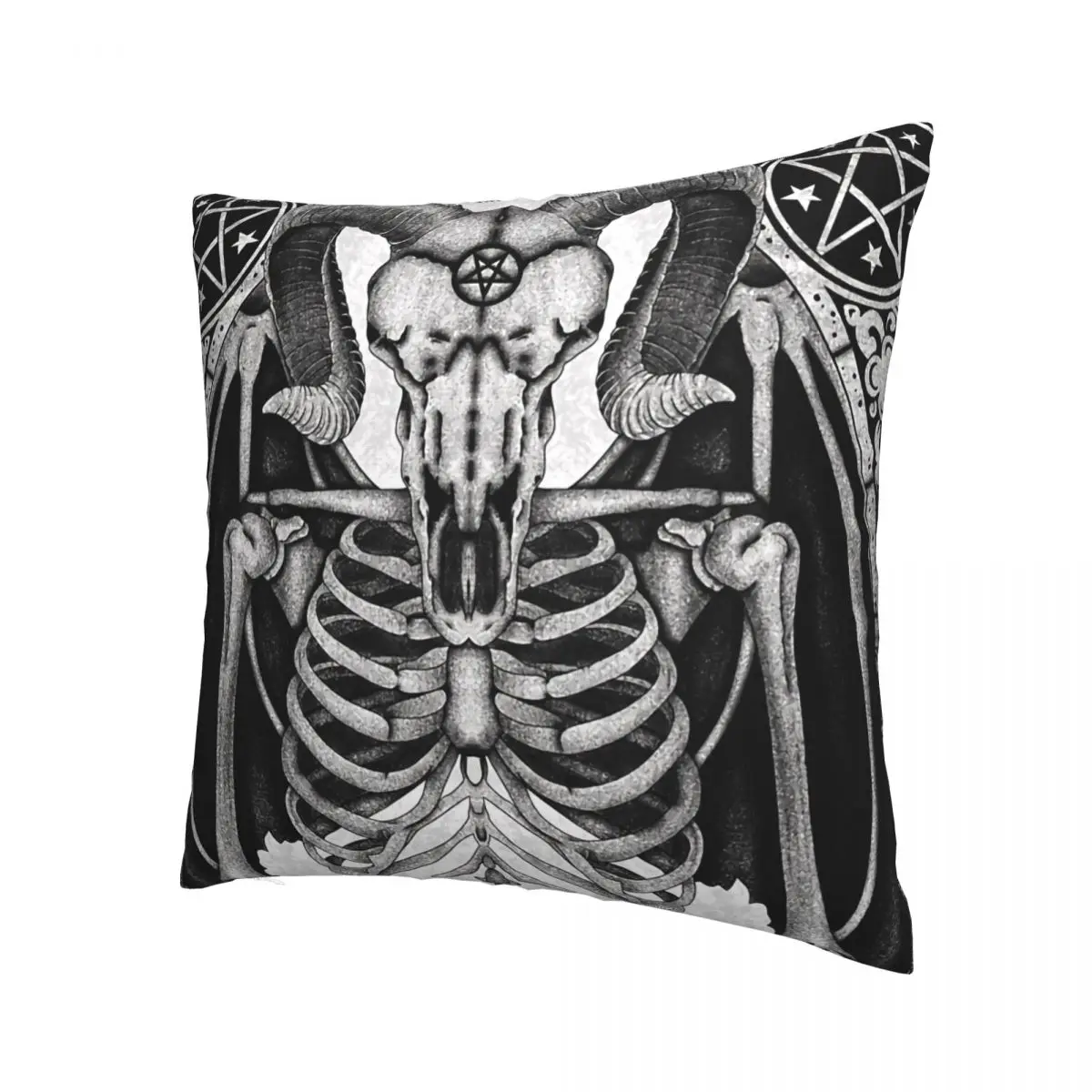 Сатанический Скелет с ОЗУ череп и крылья декоративная подушка для дома
